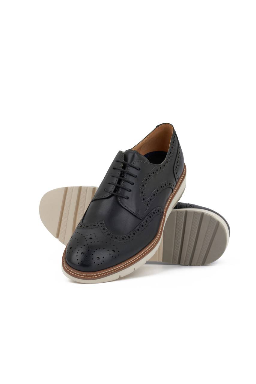 Digel Scarpa Francesina All'inglese Nera Digel Fondo Gomma