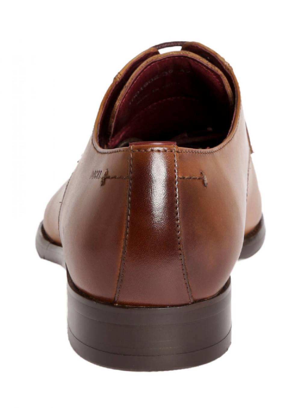 Digel Scarpa Stringata Digel Color Cognac In Vera Pelle