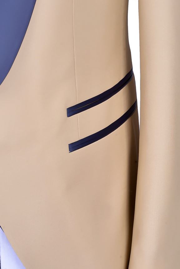 Baggi Smoking Beige Baggi Slim Fit Con Gilet E Plastron