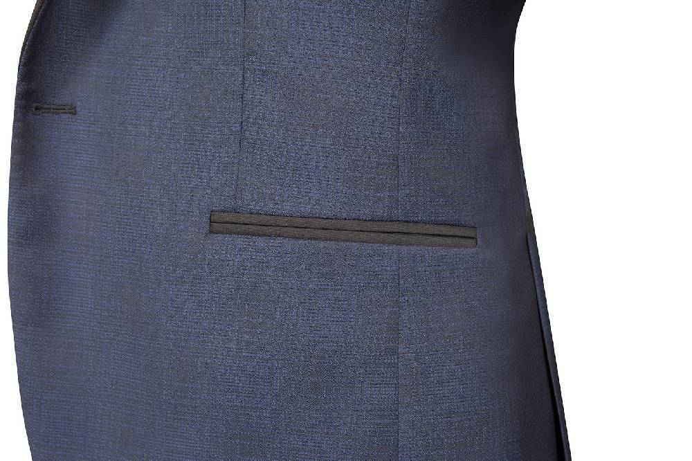 Simbols Smoking Blu Simbols Slim Fit In Lana Jacquard