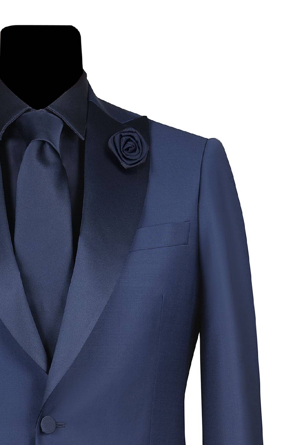 Simbols Smoking Bluette Simbols Made In Italy Slim Fit Petto A Lancia