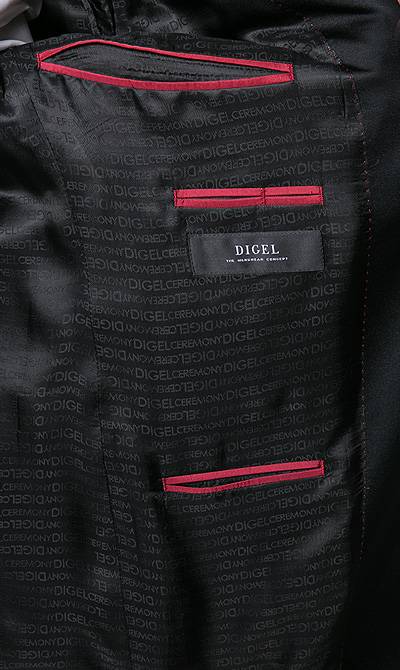 Digel Smoking Con Petto A Lancia Digel Drop Sei Modern Fit In Pura Lana Marzotto