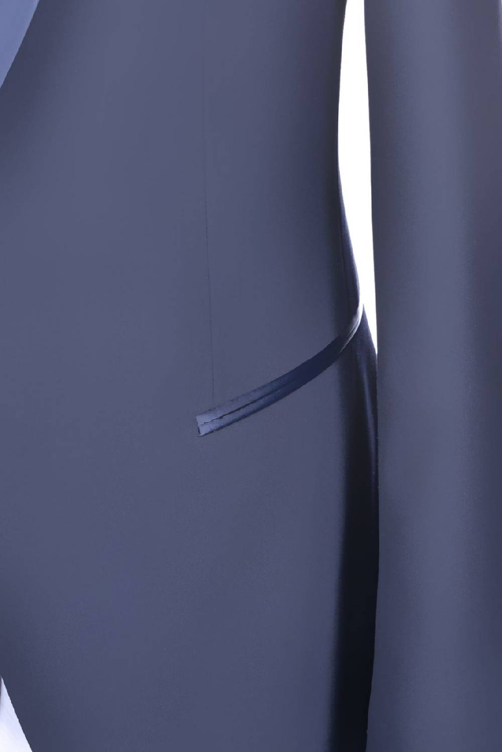 Baggi Smoking Elegante Baggi Blu Slim Fit Con Panciotto E Papillon