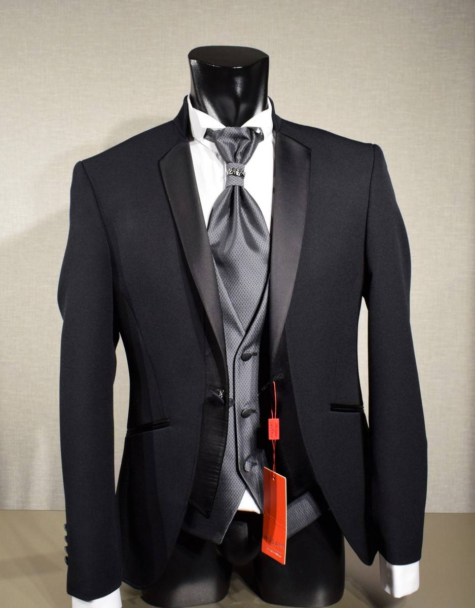 Musani Milano Cerimonia Smoking Moderno Slim Fit Nero Musani Cerimonia