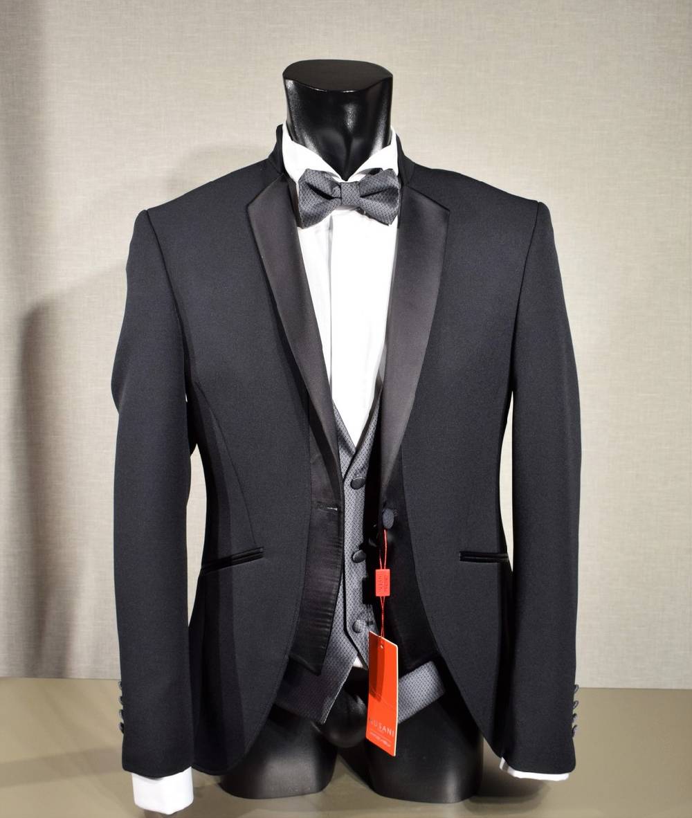 Musani Milano Cerimonia Smoking Moderno Slim Fit Nero Musani Cerimonia