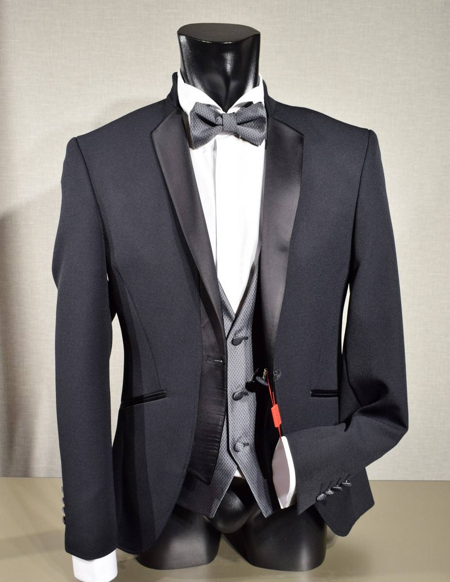 Musani Milano Cerimonia Smoking Moderno Slim Fit Nero Musani Cerimonia