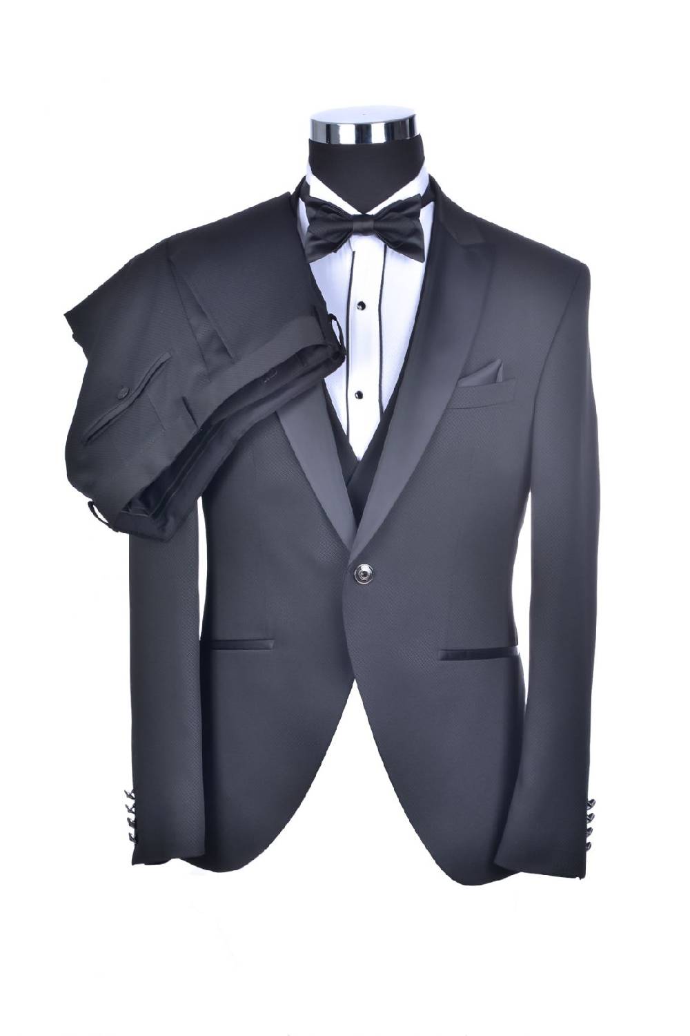 Baggi Smoking Nero Baggi Completo Di Panciotto E Papillon