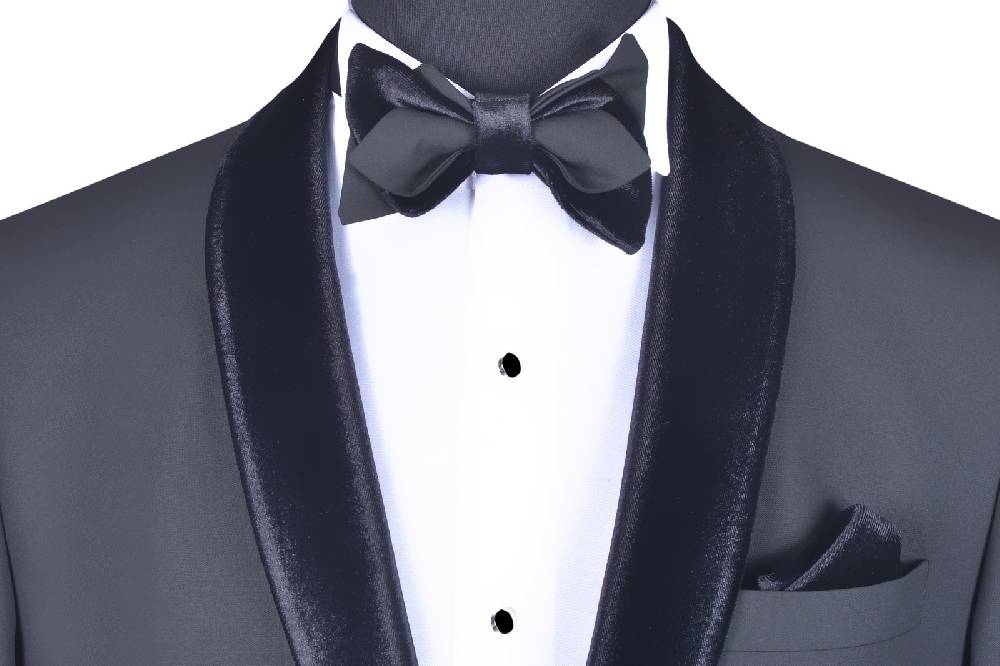 Baggi Smoking Nero Baggi Slim Fit Con Petto A Scialle In Velluto