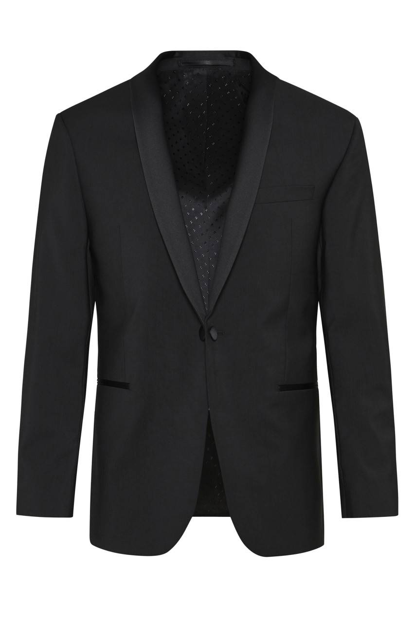 Digel Smoking Nero Da Gala Digel Slim Fit In Fresco Lana Natural Stretch