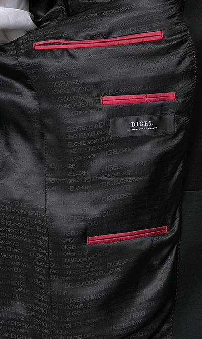 Digel Smoking Nero Digel Cerimonia Petto A Scialle Drop Sei Modern Fit