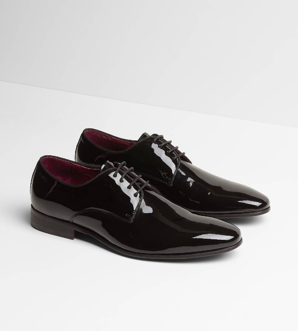 Digel Stringata Elegante Nera Digel In Vera Pelle Verniciata