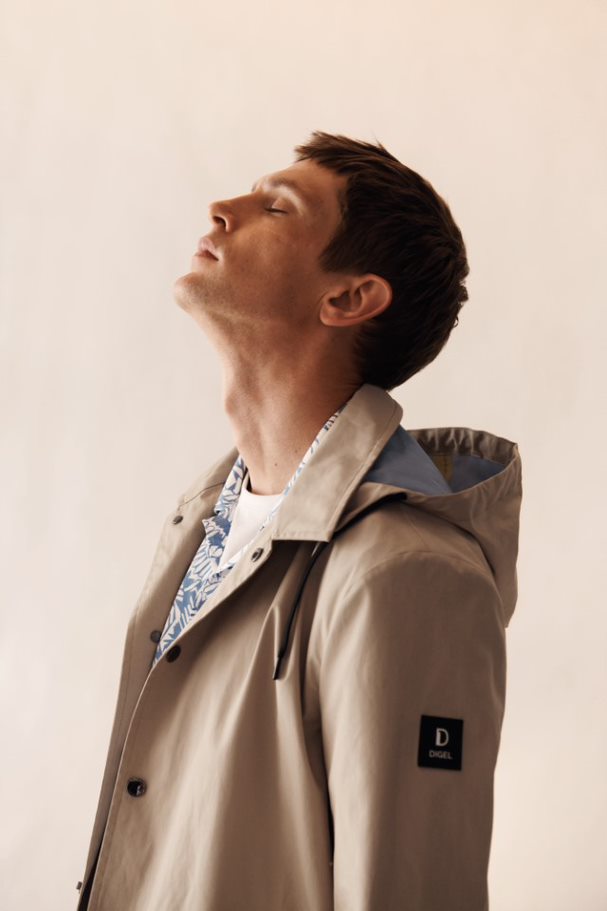 Digel Trench Beige Digel Sfoderato Con Cappuccio Staccabile