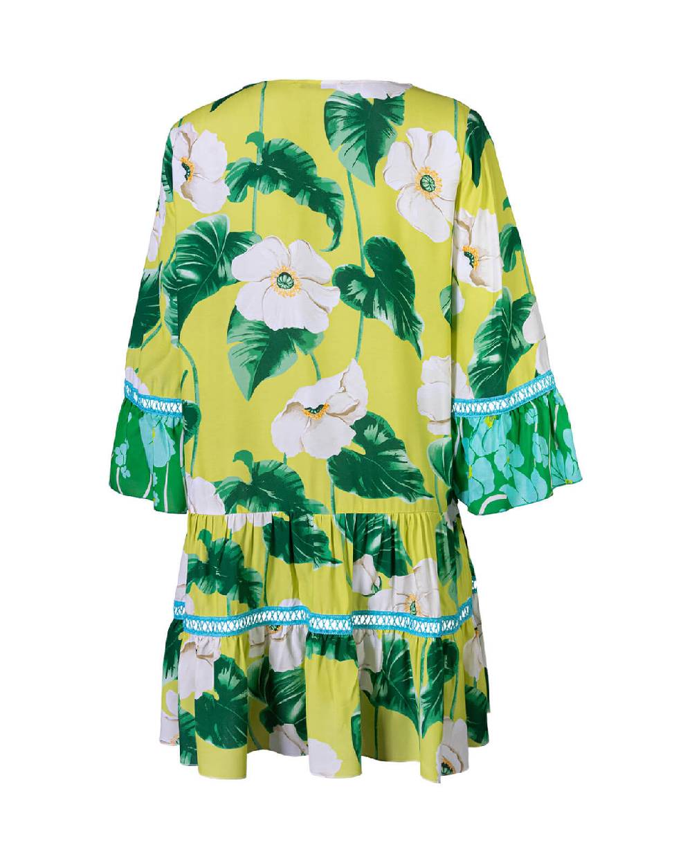 Raffaela D´Angelo Caftano Corto Stampato Con Pietre