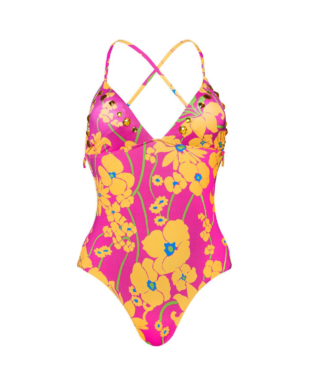 Raffaela D´Angelo Intero stampato con pietre su coppe