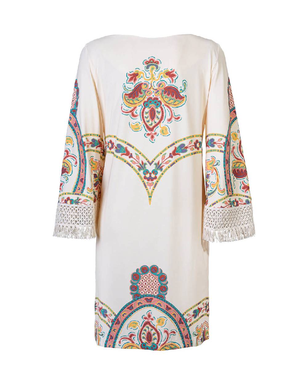 Raffaela D´Angelo Abito Lycra Piazzato Con Frangia