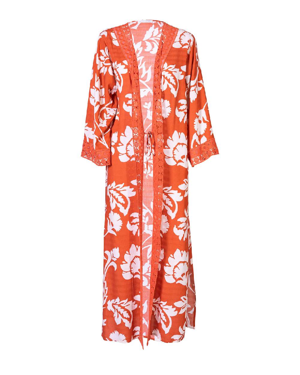 Raffaela D´Angelo Caftano lungo con macramè