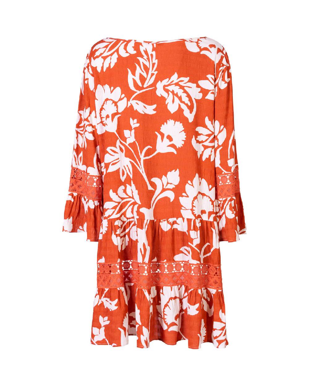 Raffaela D´Angelo Caftano Stampato Con Macramè