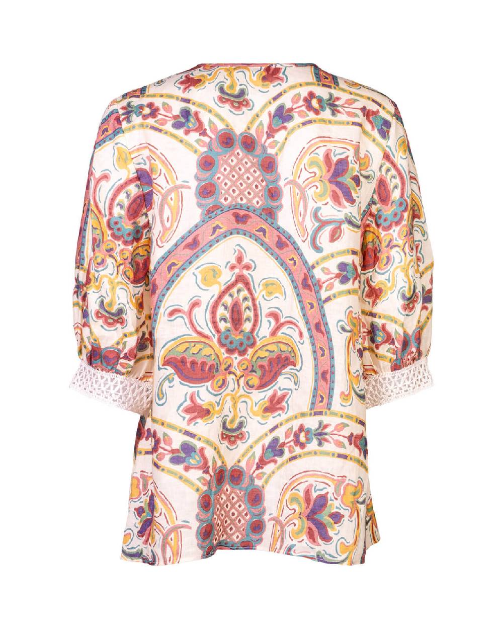 Raffaela D´Angelo Camicia Lino Con Passamaneria