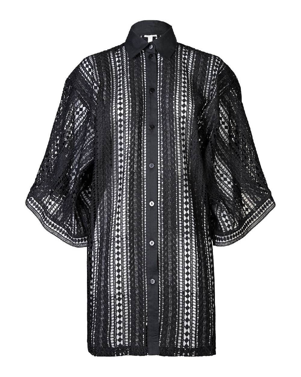 Raffaela D´Angelo Camicia lunga macramè