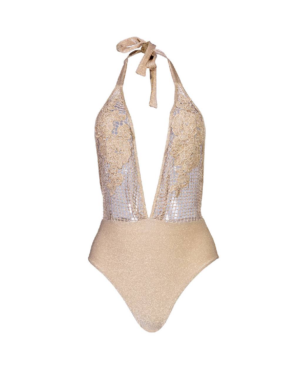 Raffaela D´Angelo Intero lurex rete macramè