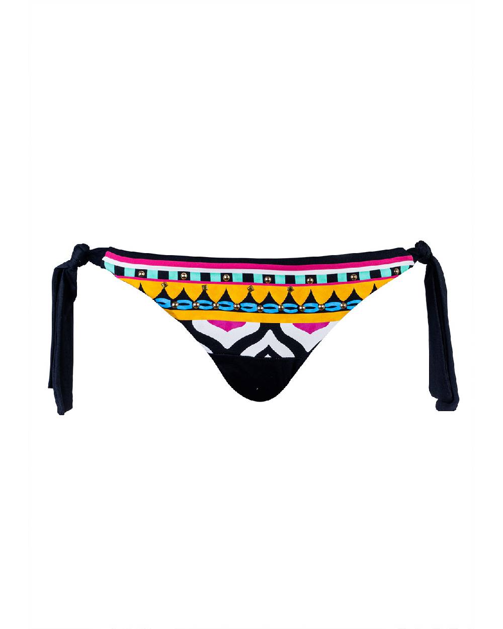 Raffaela D´Angelo Slip fiocchi stampa riga / borchie