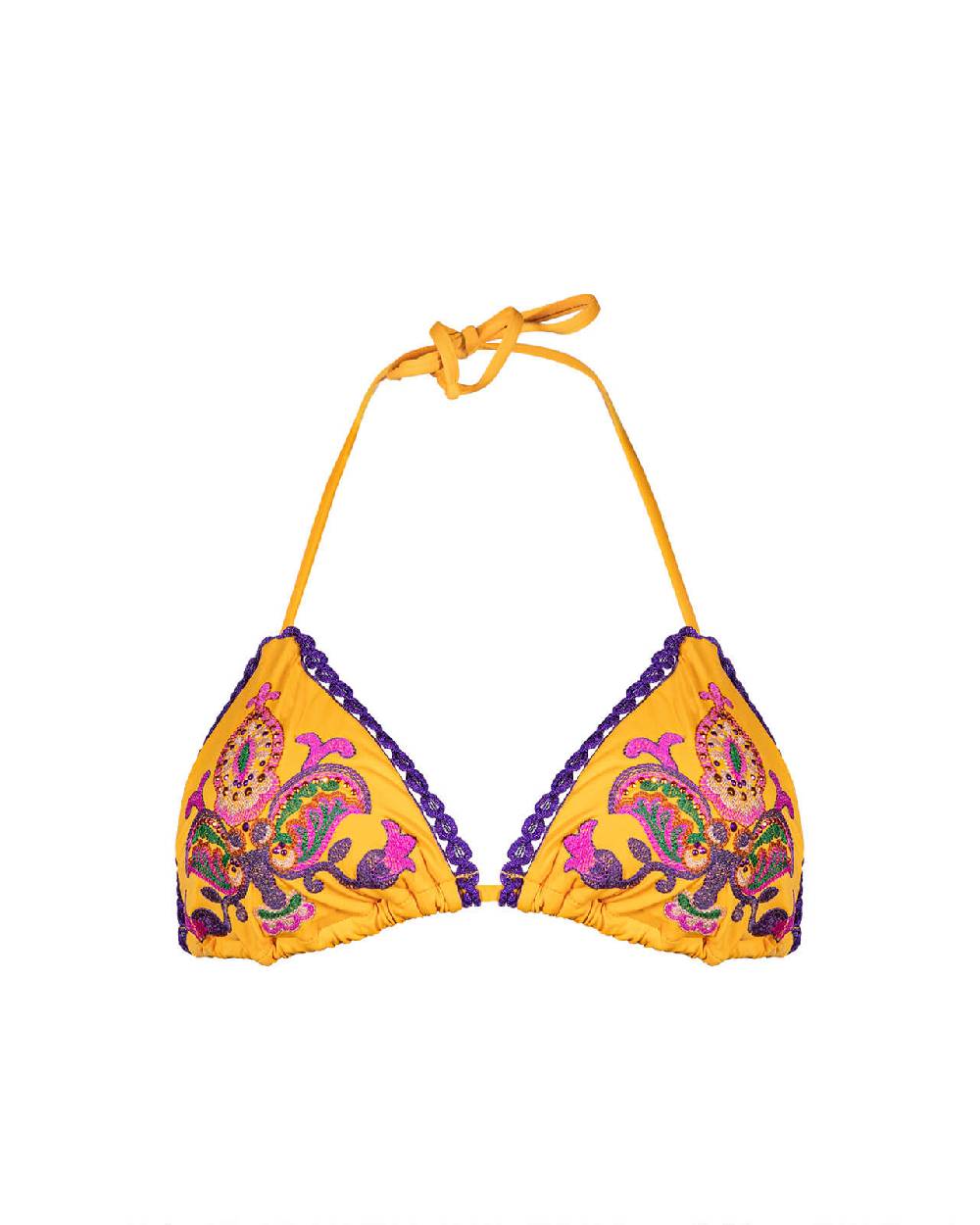 Raffaela D´Angelo Triangolo con ricamo e borchie