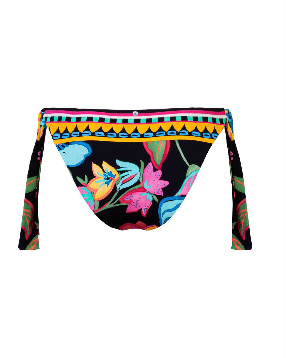 Raffaela D´Angelo Slip Fiocchi Stampa Fiore/riga Borchie