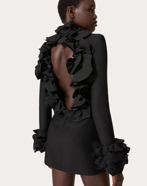 Red Valentino ABITO CORTO IN CREPE COUTURE RICAMATO