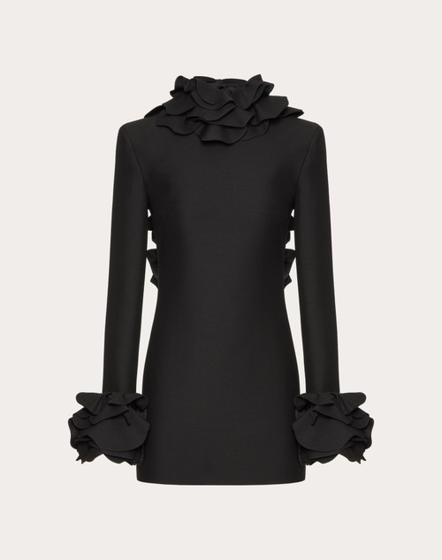 Red Valentino ABITO CORTO IN CREPE COUTURE RICAMATO