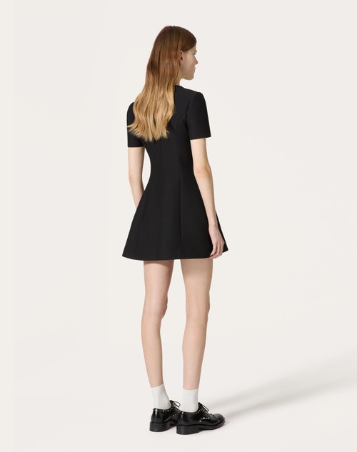 Red Valentino ABITO CORTO IN CREPE COUTURE RICAMATO