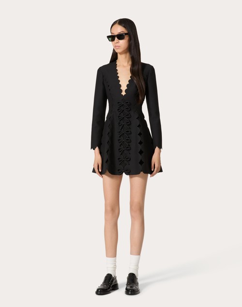 Red Valentino ABITO CORTO IN CREPE COUTURE RICAMATO