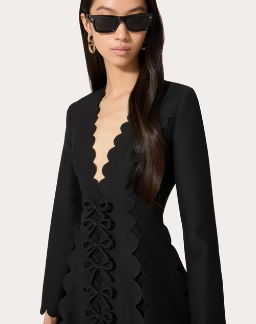 Red Valentino ABITO CORTO IN CREPE COUTURE RICAMATO