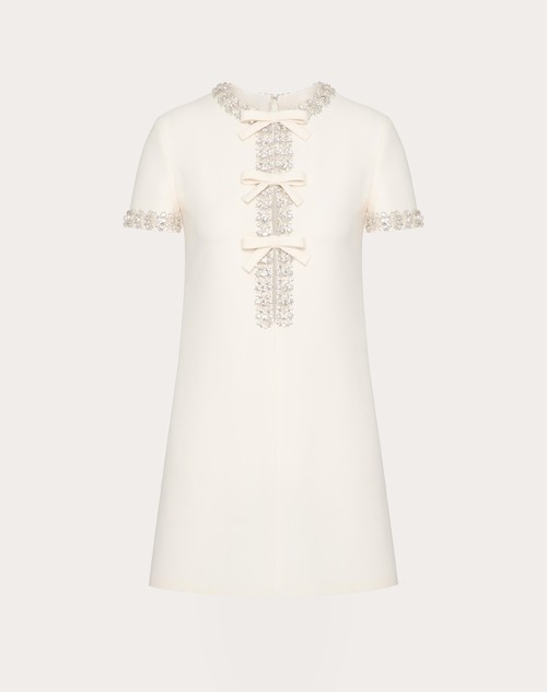 Red Valentino ABITO CORTO IN CREPE COUTURE RICAMATO