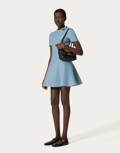 Red Valentino ABITO CORTO IN CREPE COUTURE RICAMATO