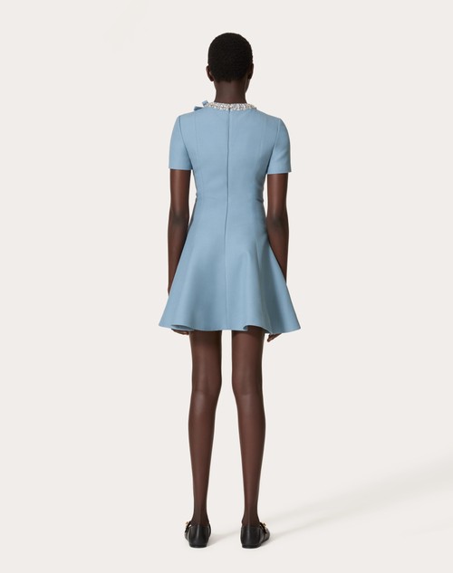 Red Valentino ABITO CORTO IN CREPE COUTURE RICAMATO