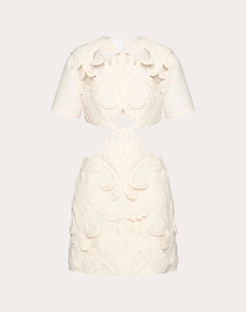 Red Valentino ABITO CORTO IN CREPE COUTURE RICAMATO