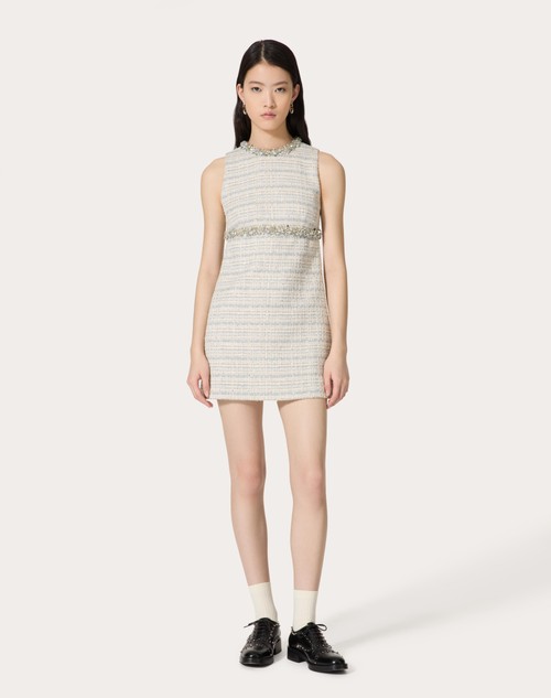 Red Valentino ABITO CORTO IN DELICATE TWEED RICAMATO