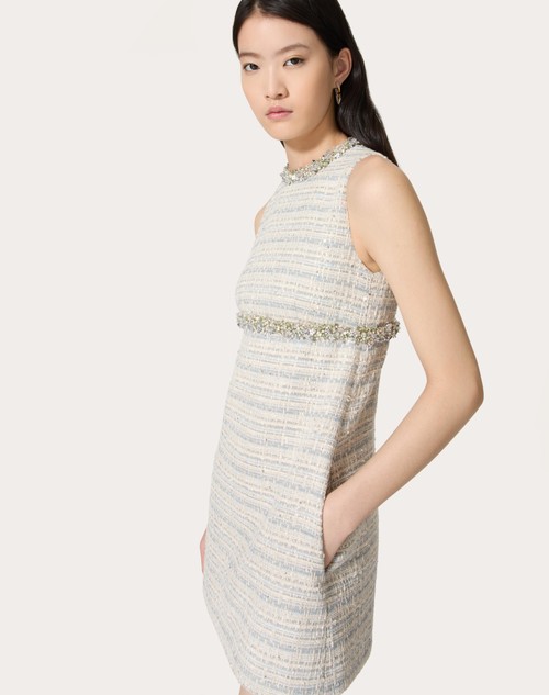 Red Valentino ABITO CORTO IN DELICATE TWEED RICAMATO