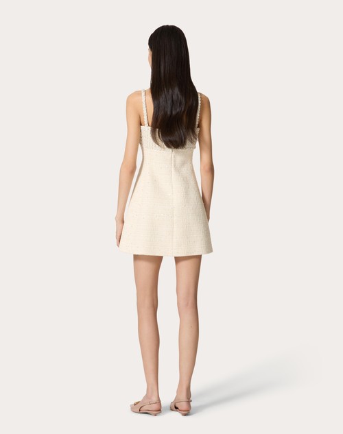 Red Valentino ABITO CORTO IN DELICATE TWEED RICAMATO