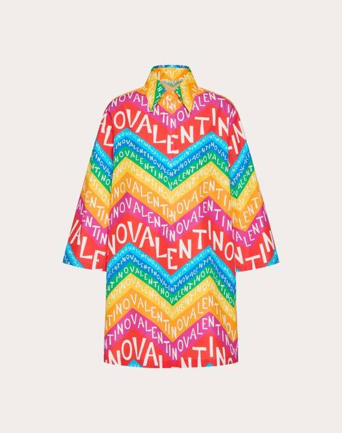 Red Valentino ABITO CORTO IN POPELINE VALENTINO CHEVRON 24