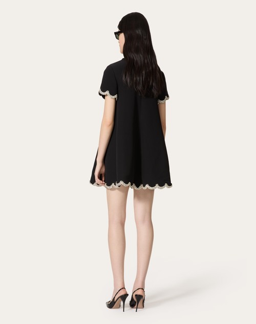 Red Valentino ABITO CORTO IN STRUCTURED COUTURE RICAMATO