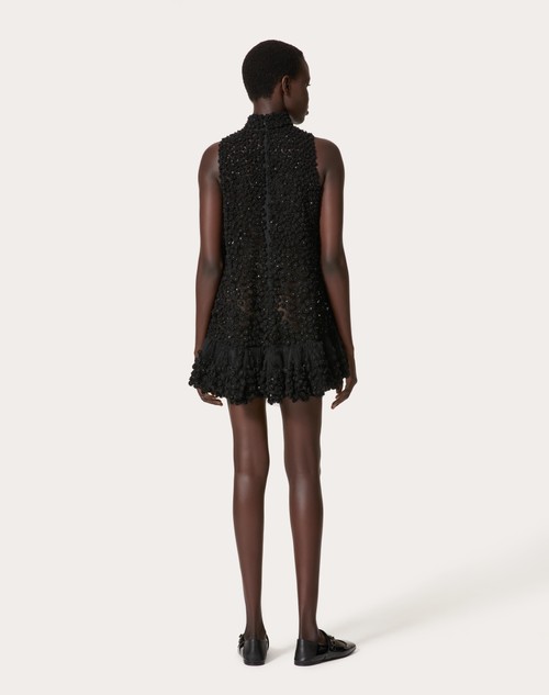 Red Valentino ABITO CORTO IN TULLE ILLUSIONE RICAMATO