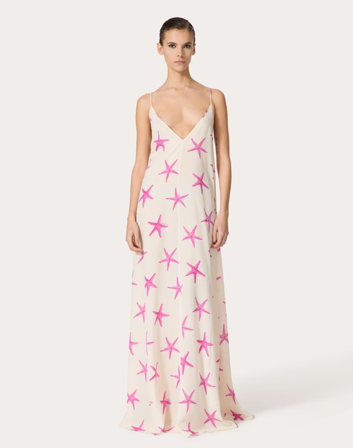 Red Valentino ABITO DA SERA IN CREPE DE CHINE STARFISH