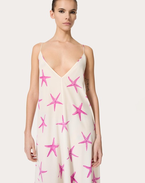 Red Valentino ABITO DA SERA IN CREPE DE CHINE STARFISH