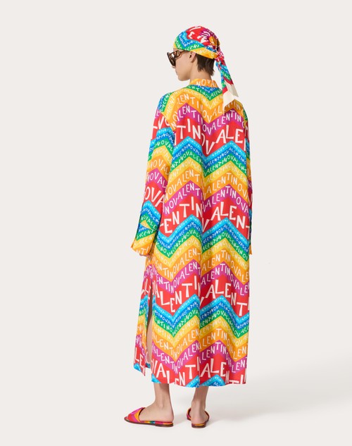 Red Valentino ABITO MIDI IN POPELINE VALENTINO CHEVRON24