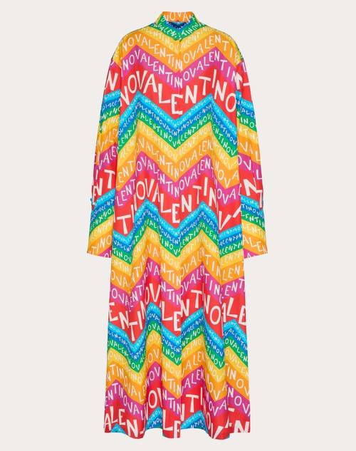 Red Valentino ABITO MIDI IN POPELINE VALENTINO CHEVRON24