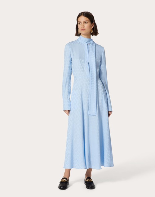 Red Valentino ABITO MIDI IN SILK JACQUARD TOILE ICONOGRAPHE