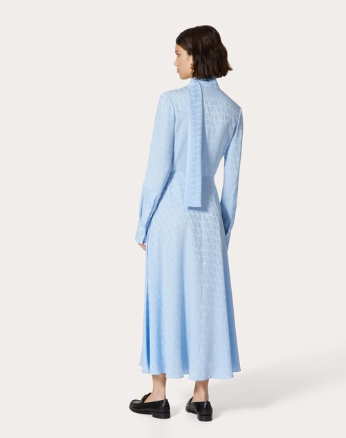 Red Valentino ABITO MIDI IN SILK JACQUARD TOILE ICONOGRAPHE