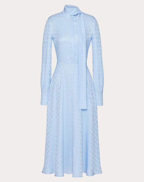 Red Valentino ABITO MIDI IN SILK JACQUARD TOILE ICONOGRAPHE