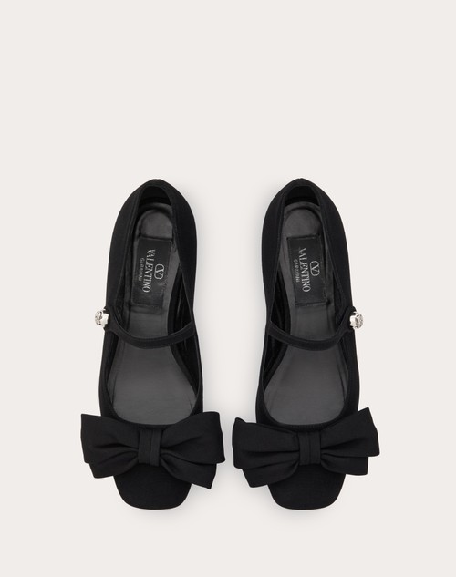 Red Valentino BALLERINA MARY-JANE VALENTINO GARAVANI BOWJANE IN TESSUTO CREPE 20MM